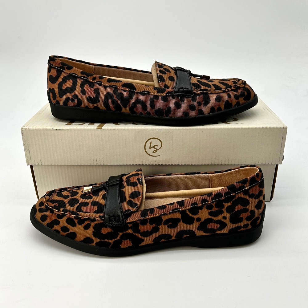 Womens‎ Loafers LifeStride Malta 3 Size 9 Wide Leopard Print Comfort Shoes NEW